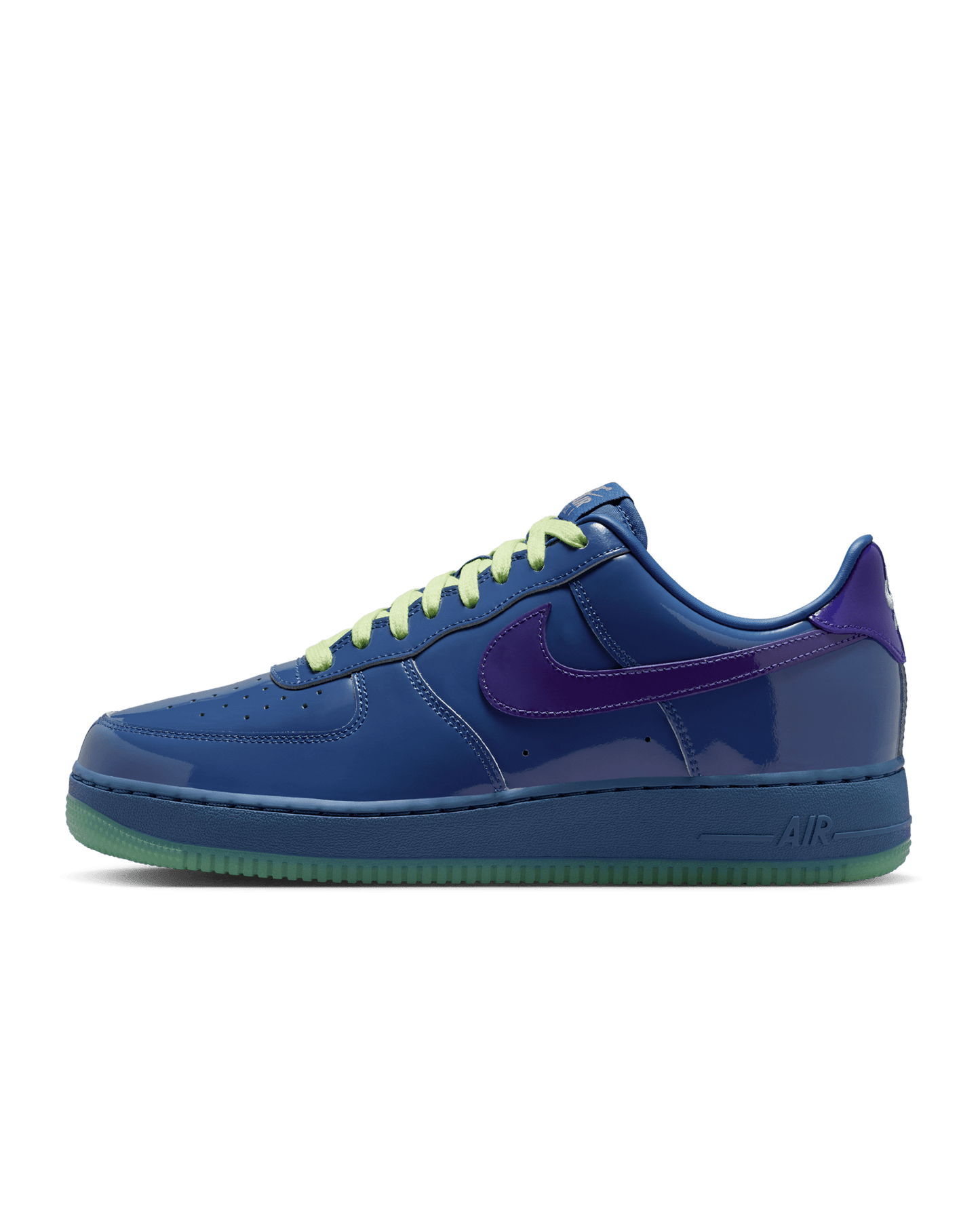 Nike Air Force 1 Low QS "Patent Leather" Mystic Navy and Grape Ice